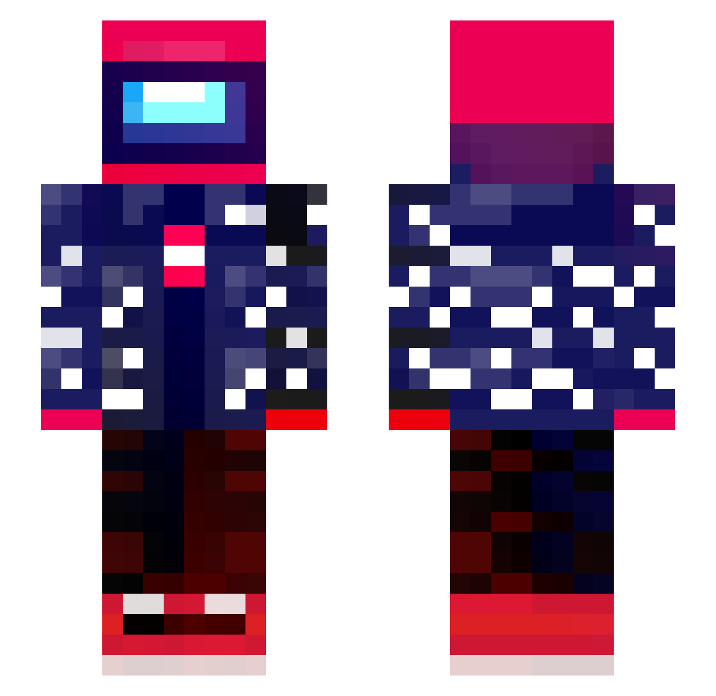 Kry_yo Minecraft skin, front and back view