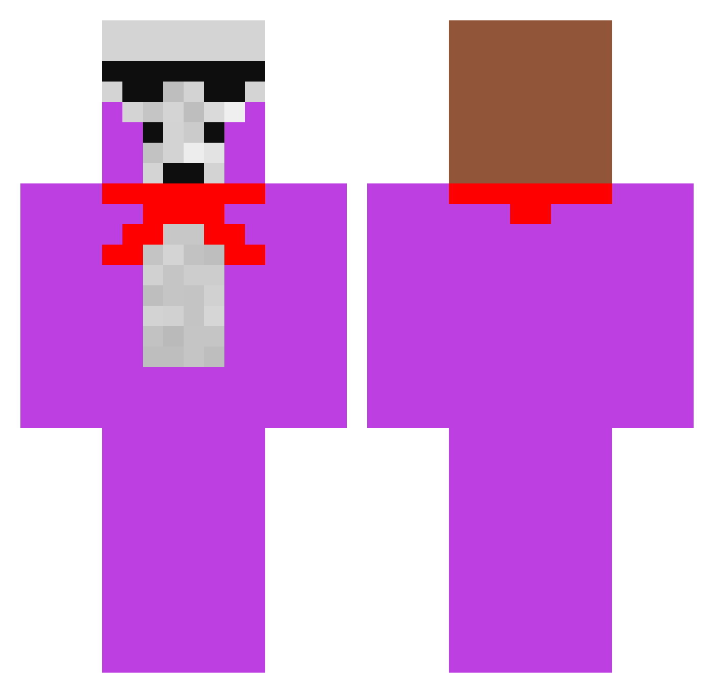 TheWanderer115 Minecraft skin, front and back view