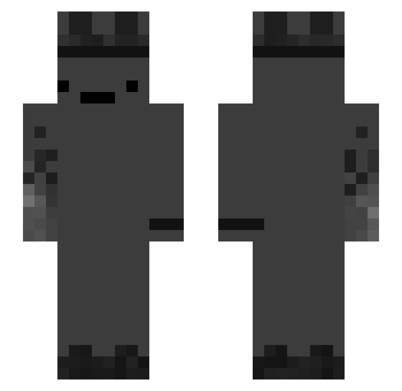 ItsKonKu Minecraft skin, front and back view