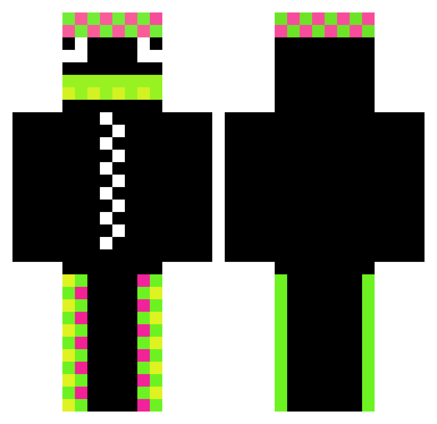 Alan_X4 Minecraft skin, front and back view