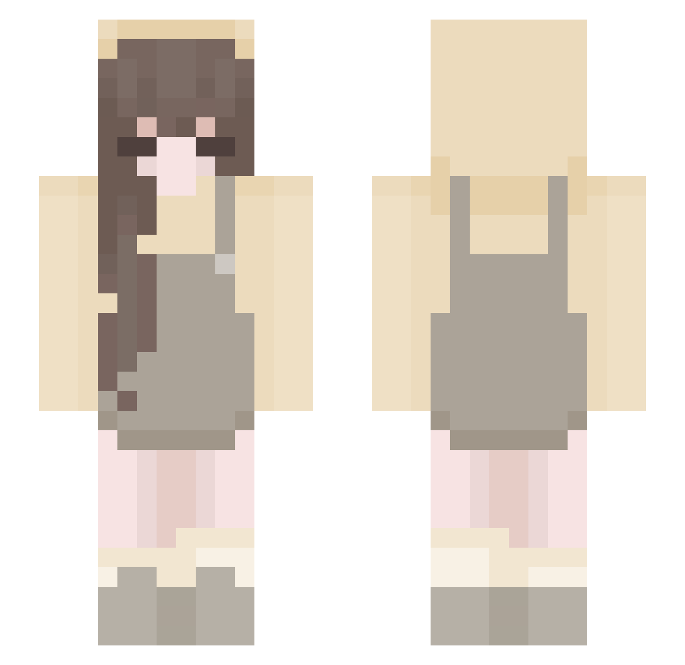 w0nderlandd Minecraft skin, front and back view