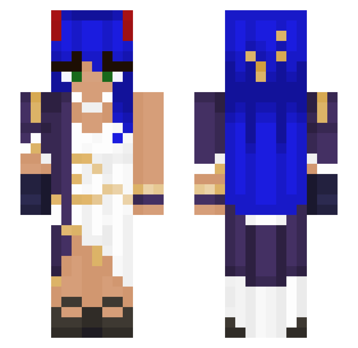 blairp Minecraft skin, front and back view