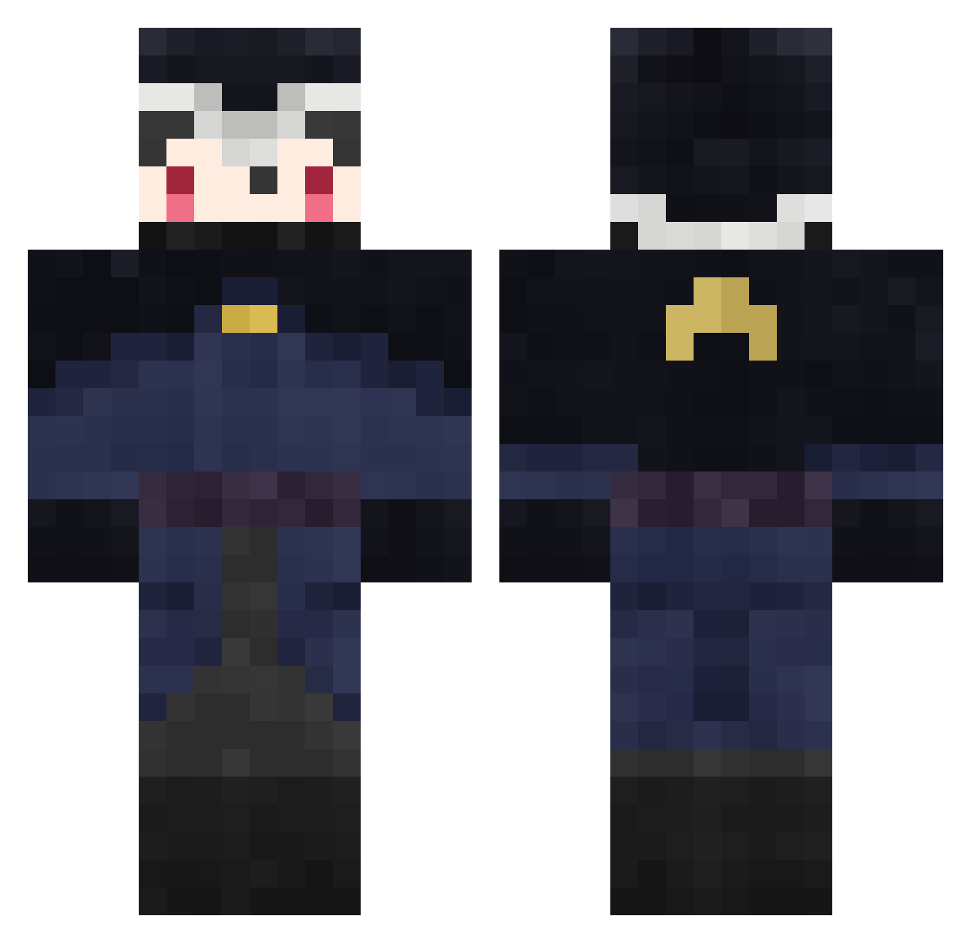 Sasukeee_ Minecraft skin, front and back view