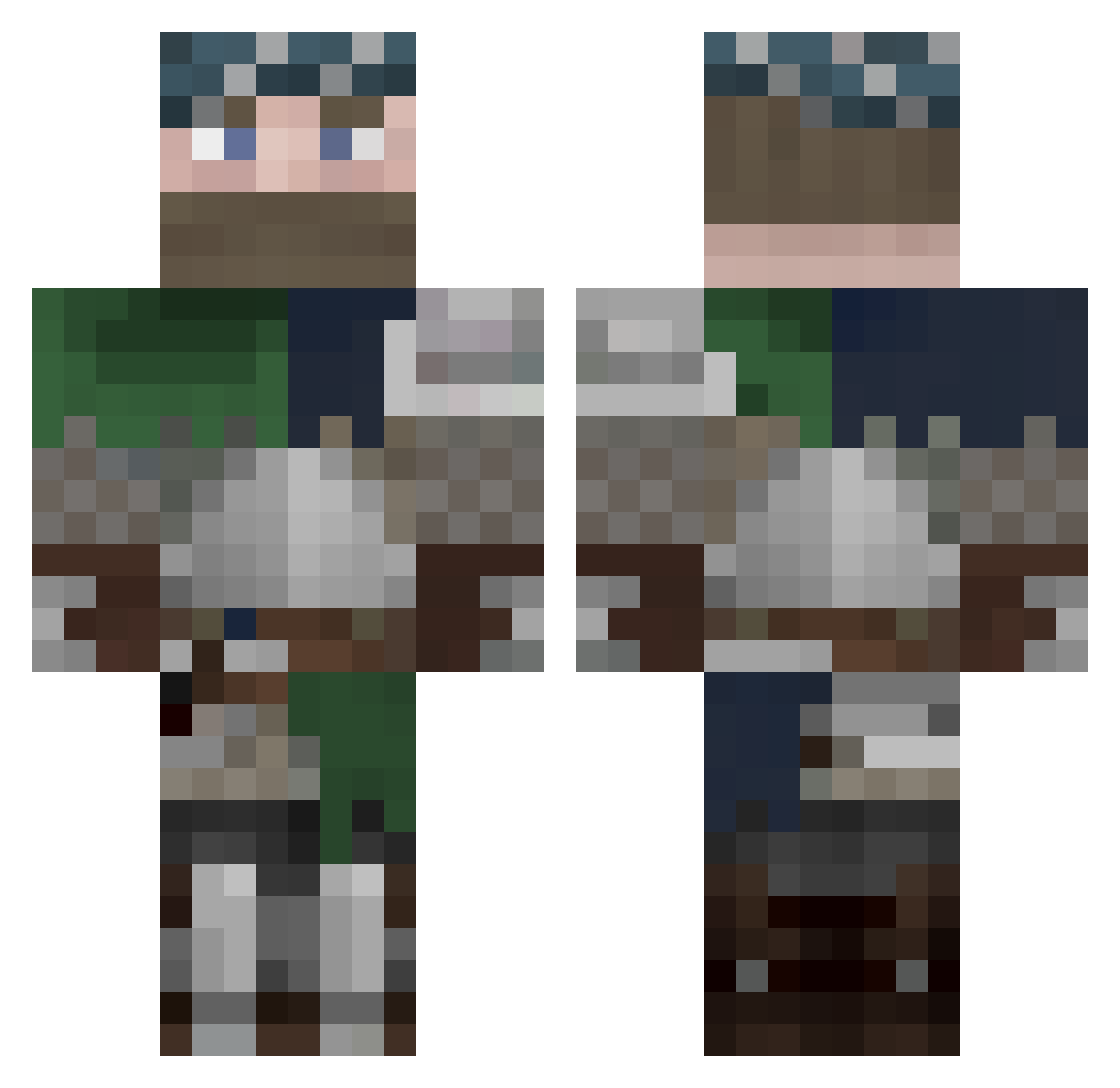 VictimeVorondil Minecraft skin, front and back view