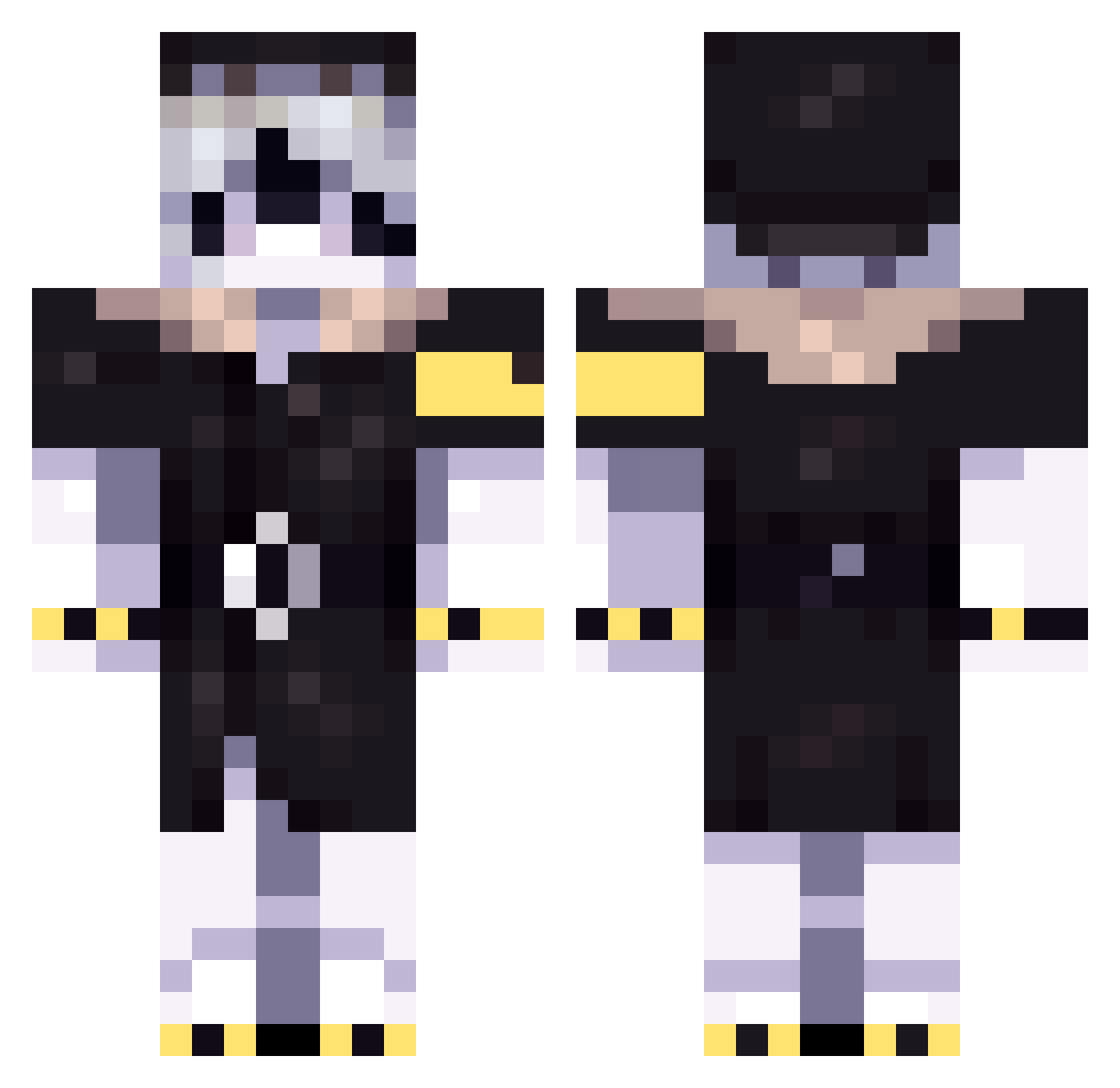 fabianjestem Minecraft skin, front and back view