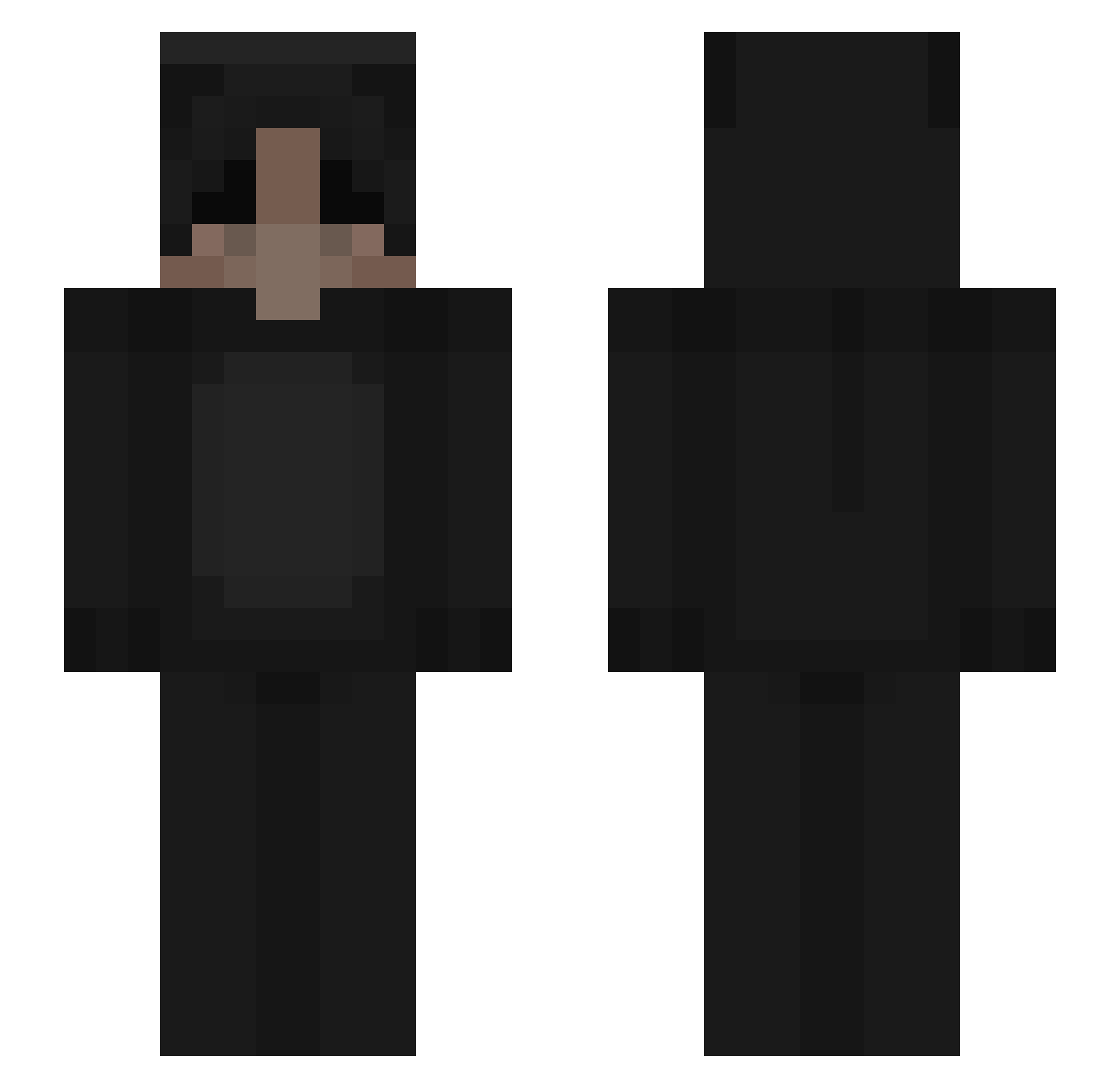 resub Minecraft skin, front and back view