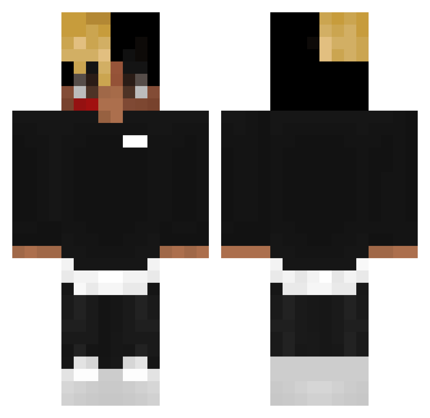 FinsAlt Minecraft skin, front and back view