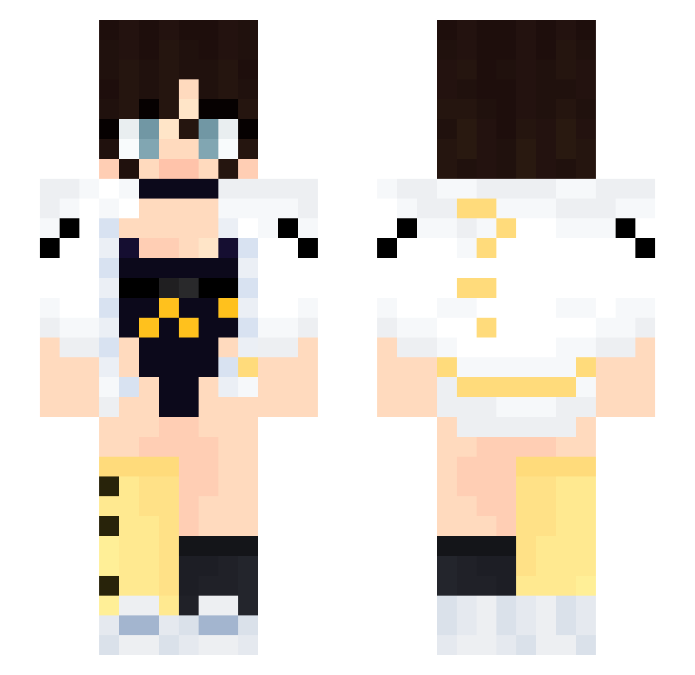Solemadd Minecraft skin, front and back view