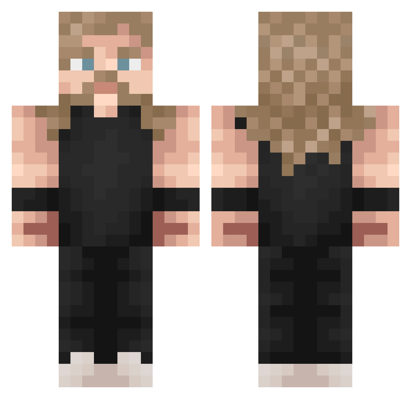 c_bearist Minecraft skin, front and back view