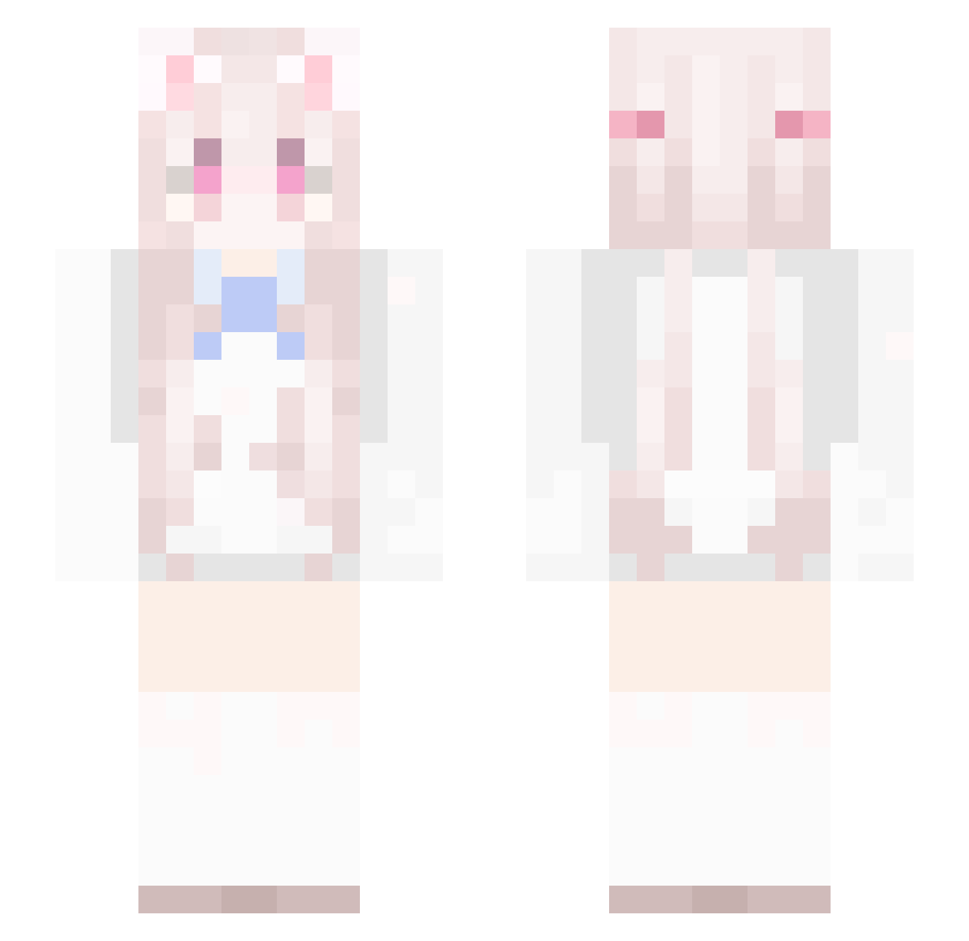 ShiLuoXiXi Minecraft skin, front and back view