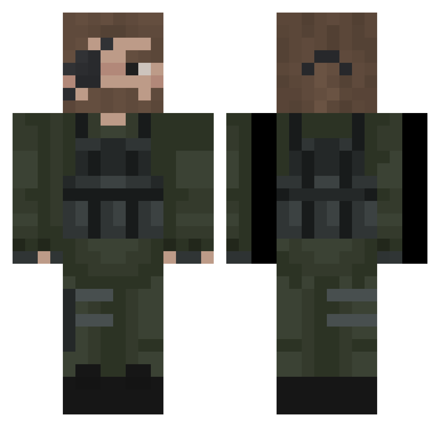 LowTomato Minecraft skin, front and back view