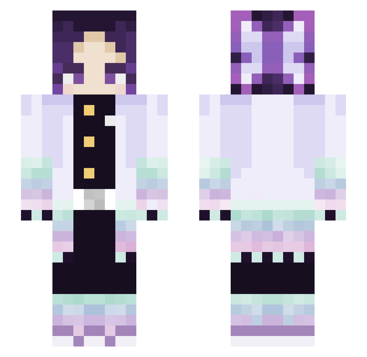 HU9999_AWA Minecraft skin, front and back view