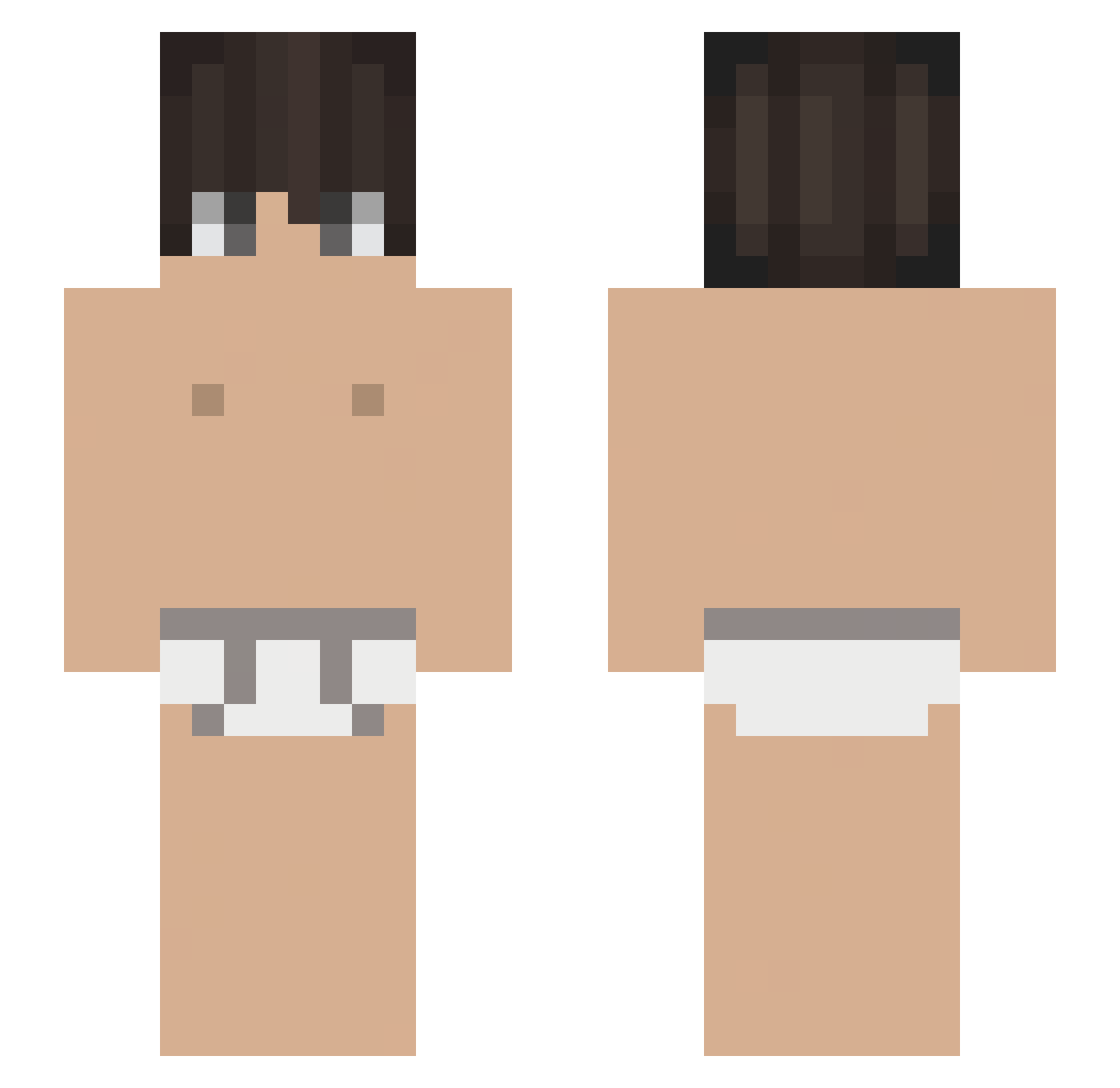 XxNickinhosxX Minecraft skin, front and back view