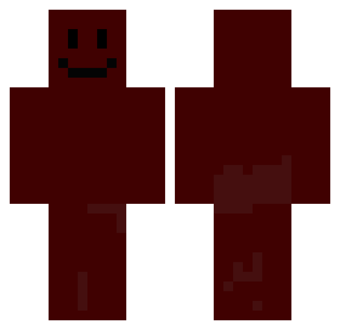 Miksonos Minecraft skin, front and back view