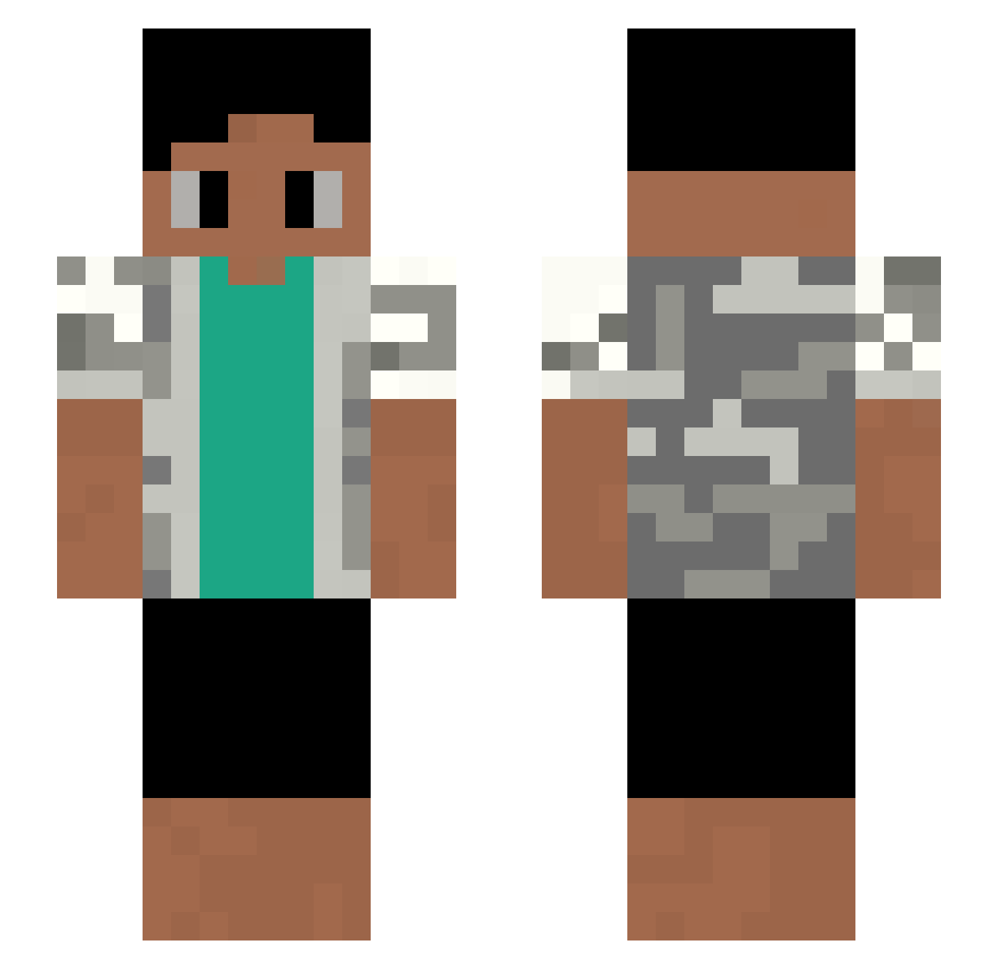 shark_plays Minecraft skin, front and back view