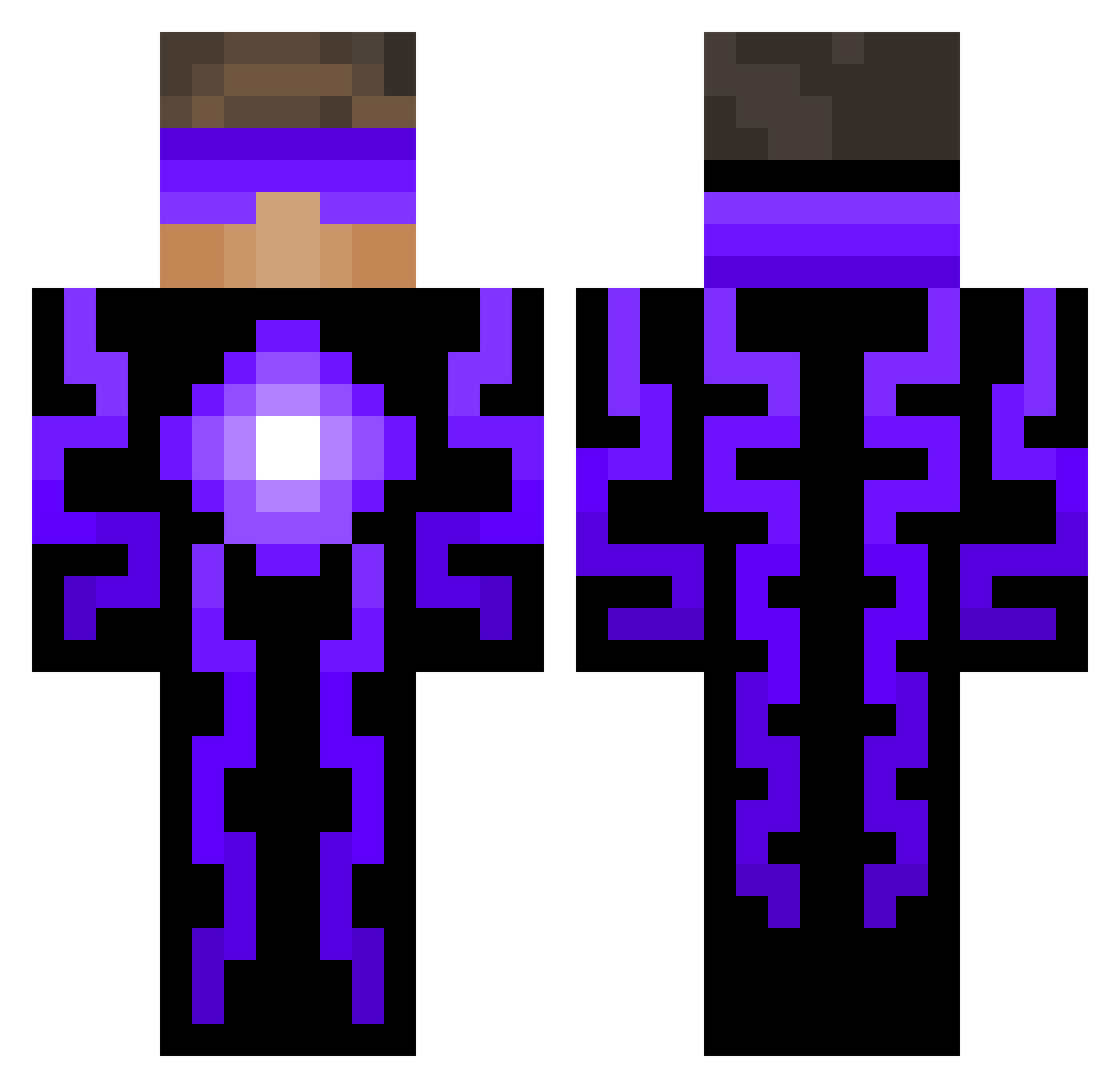 DadioMinecrafter Minecraft skin, front and back view