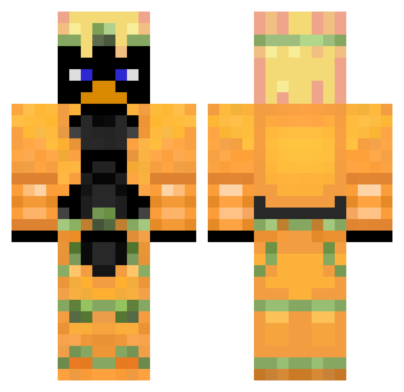 reacharchygamer Minecraft skin, front and back view