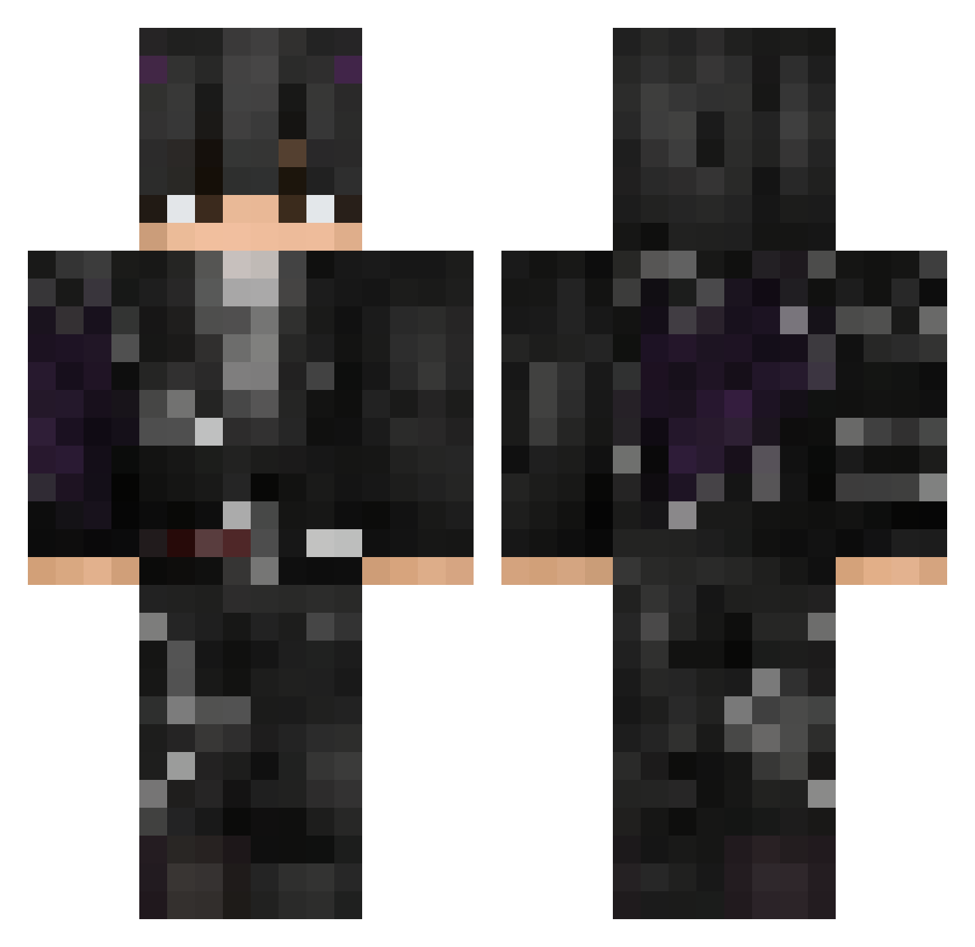 RoanoaZoro14 Minecraft skin, front and back view