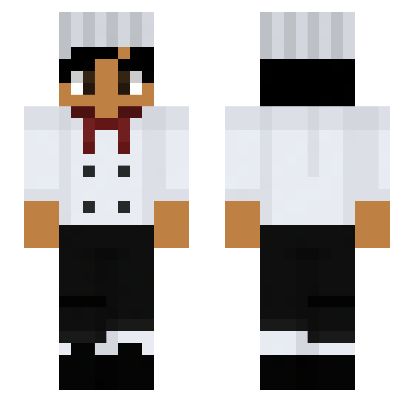 SilentStorm_20 Minecraft skin, front and back view