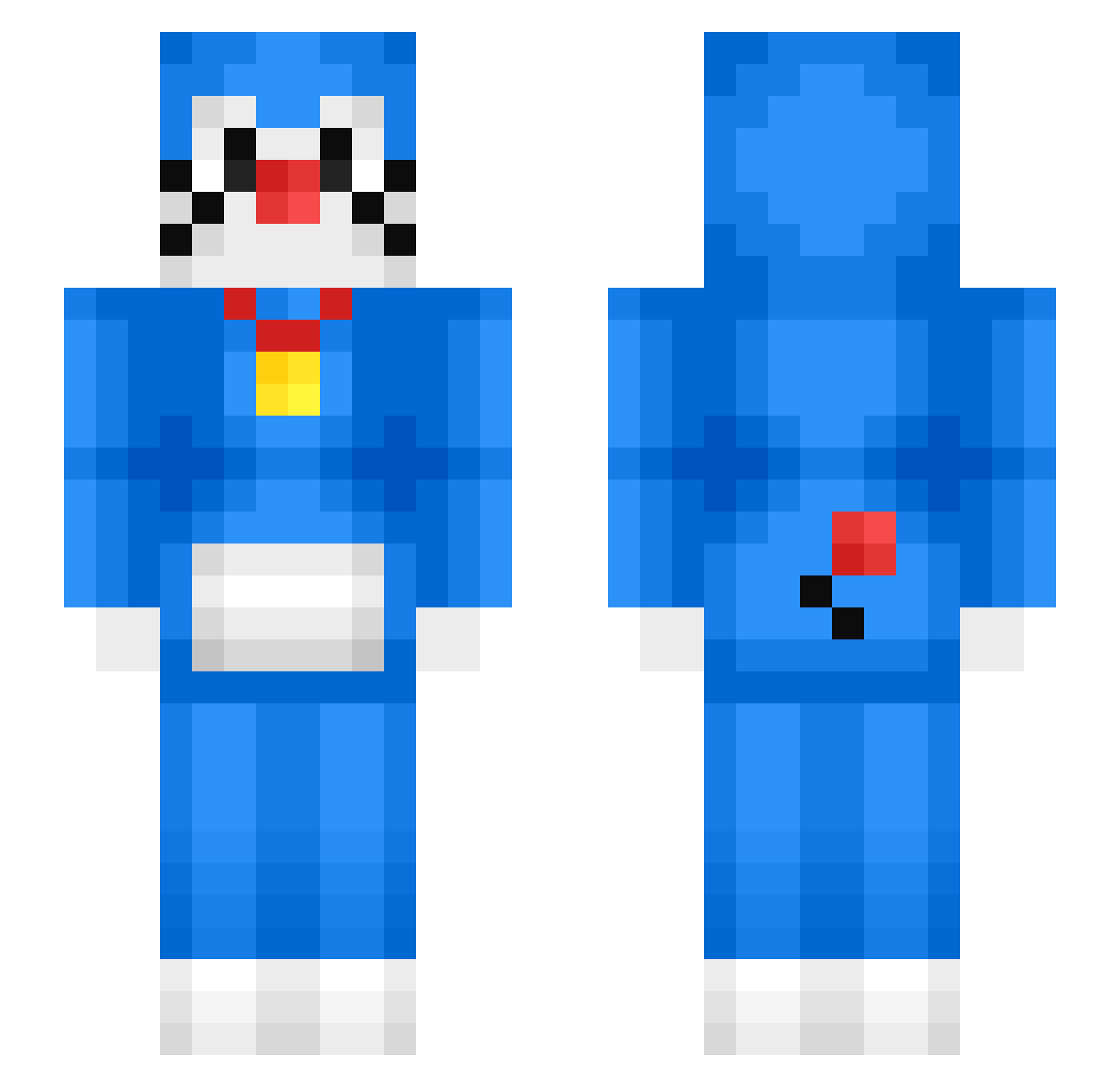 sichokey Minecraft skin, front and back view