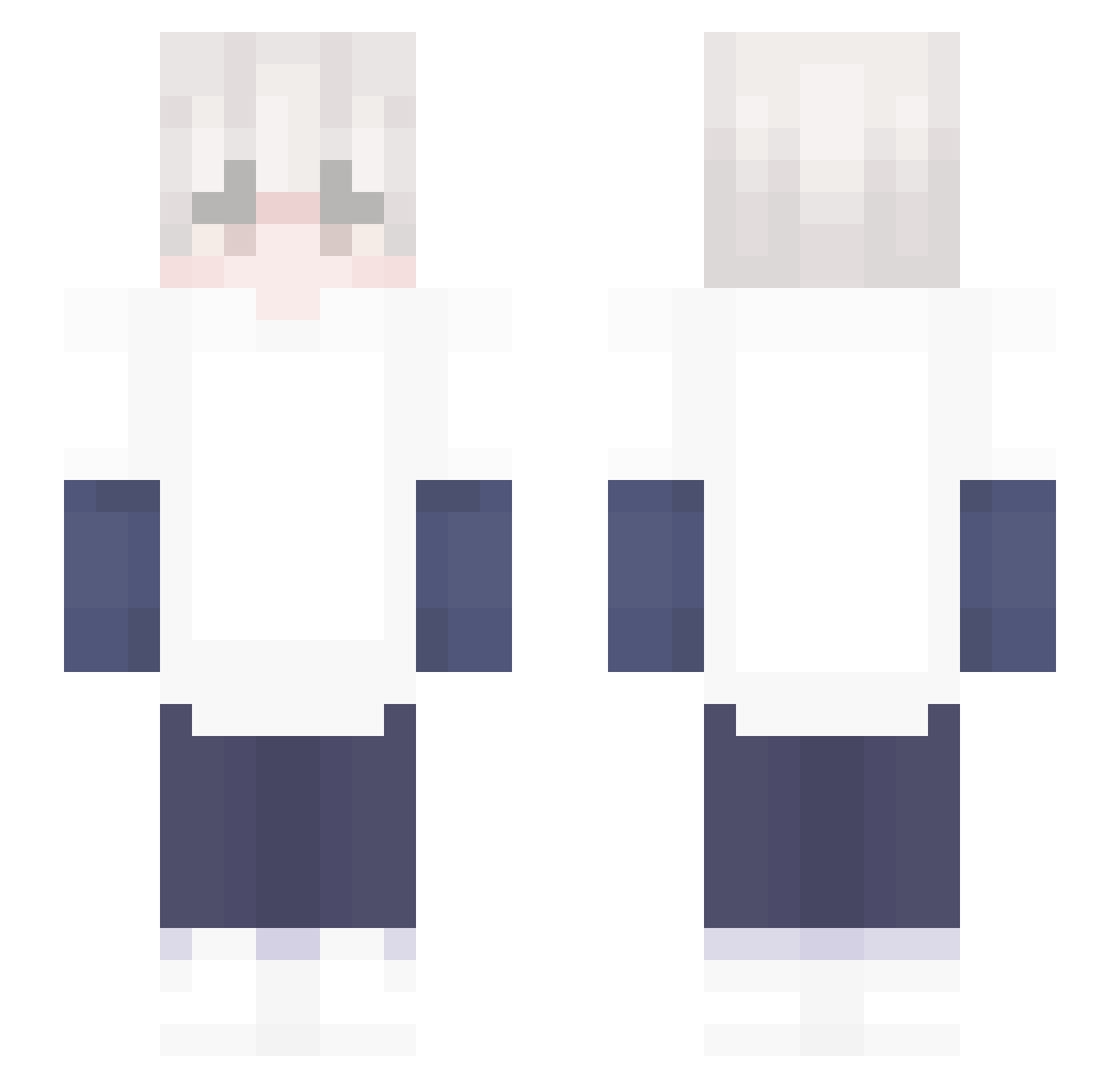 xMertE Minecraft skin, front and back view