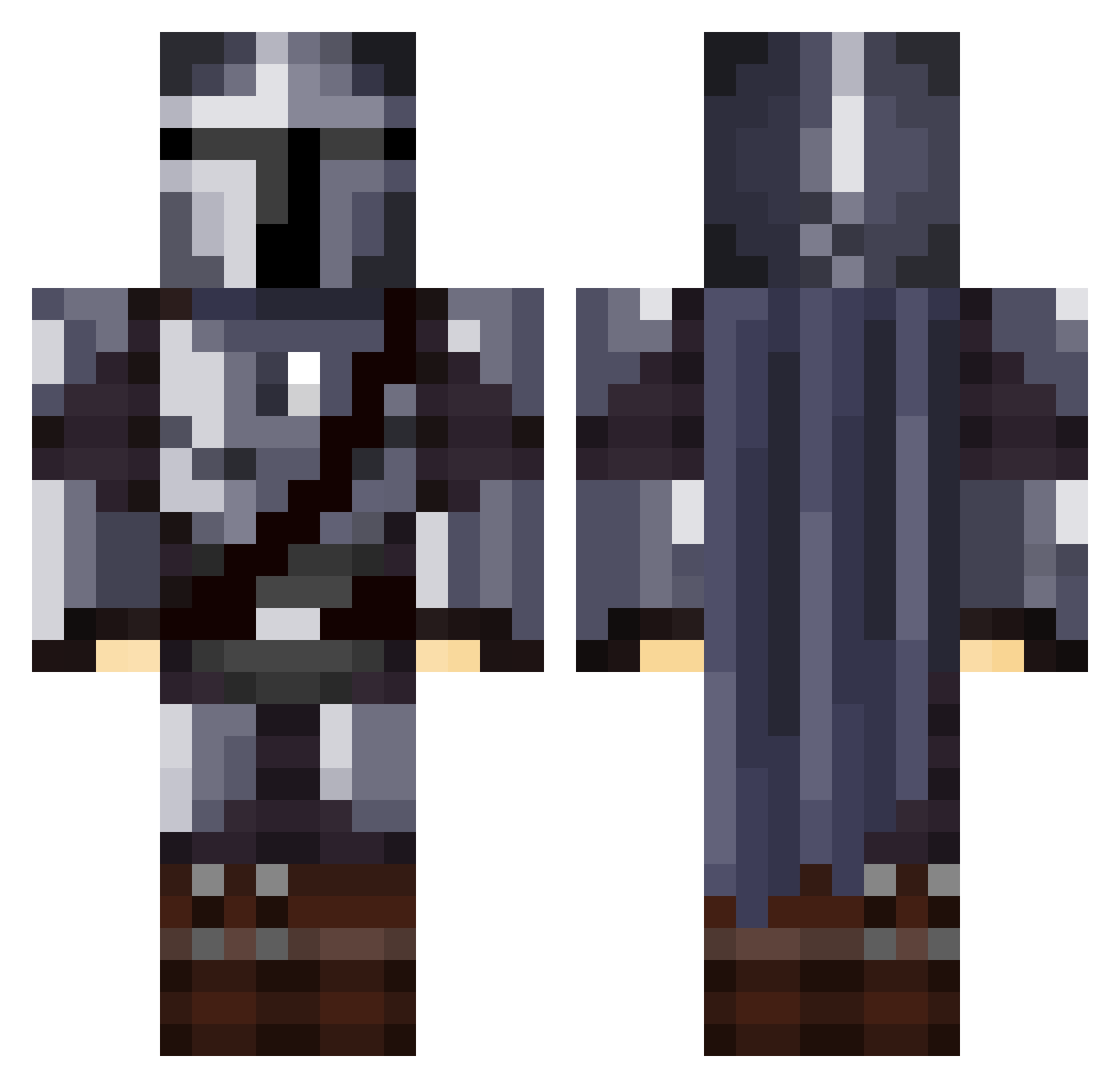 Poonkerr Minecraft skin, front and back view