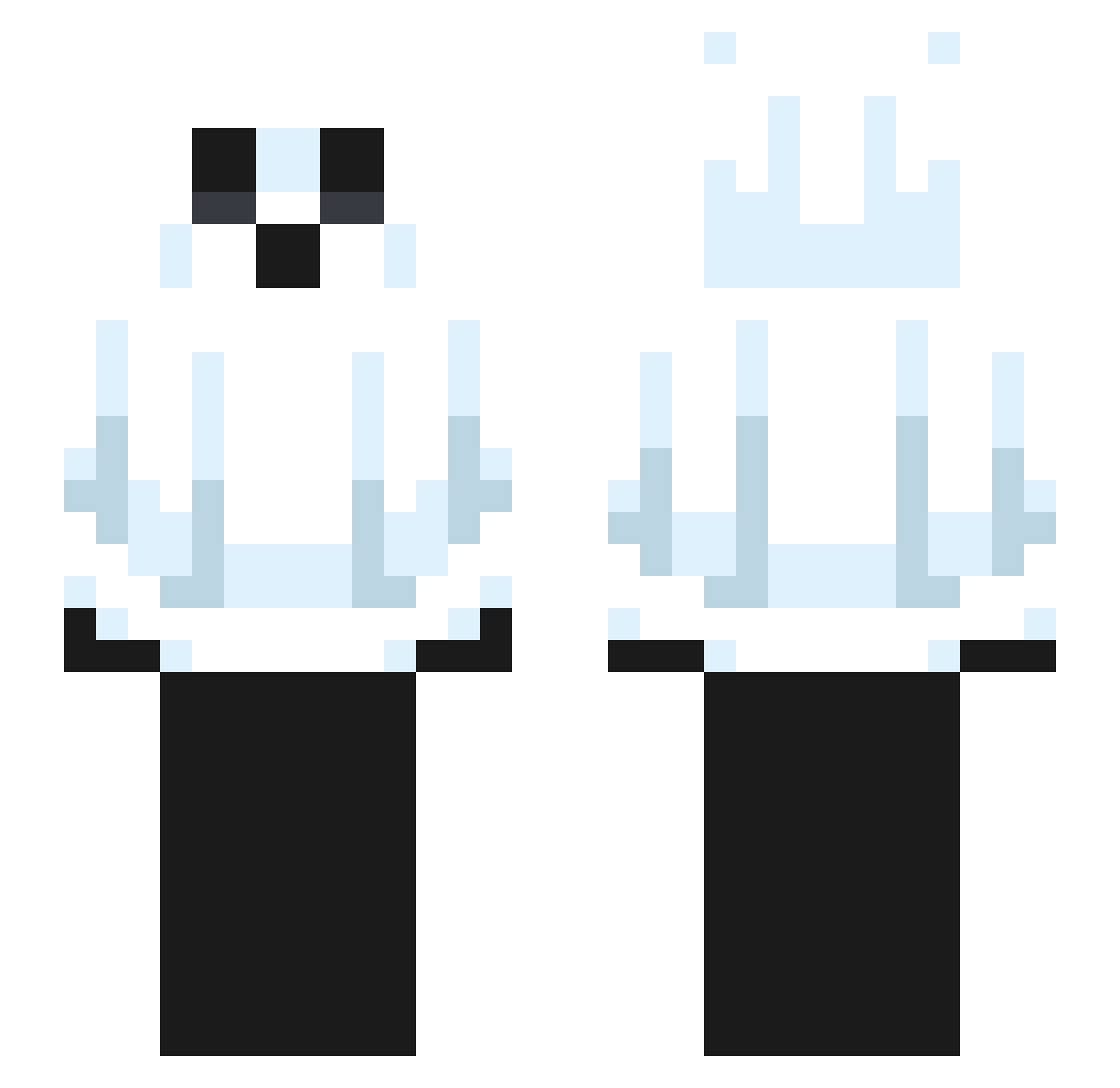 RamenNootls Minecraft skin, front and back view