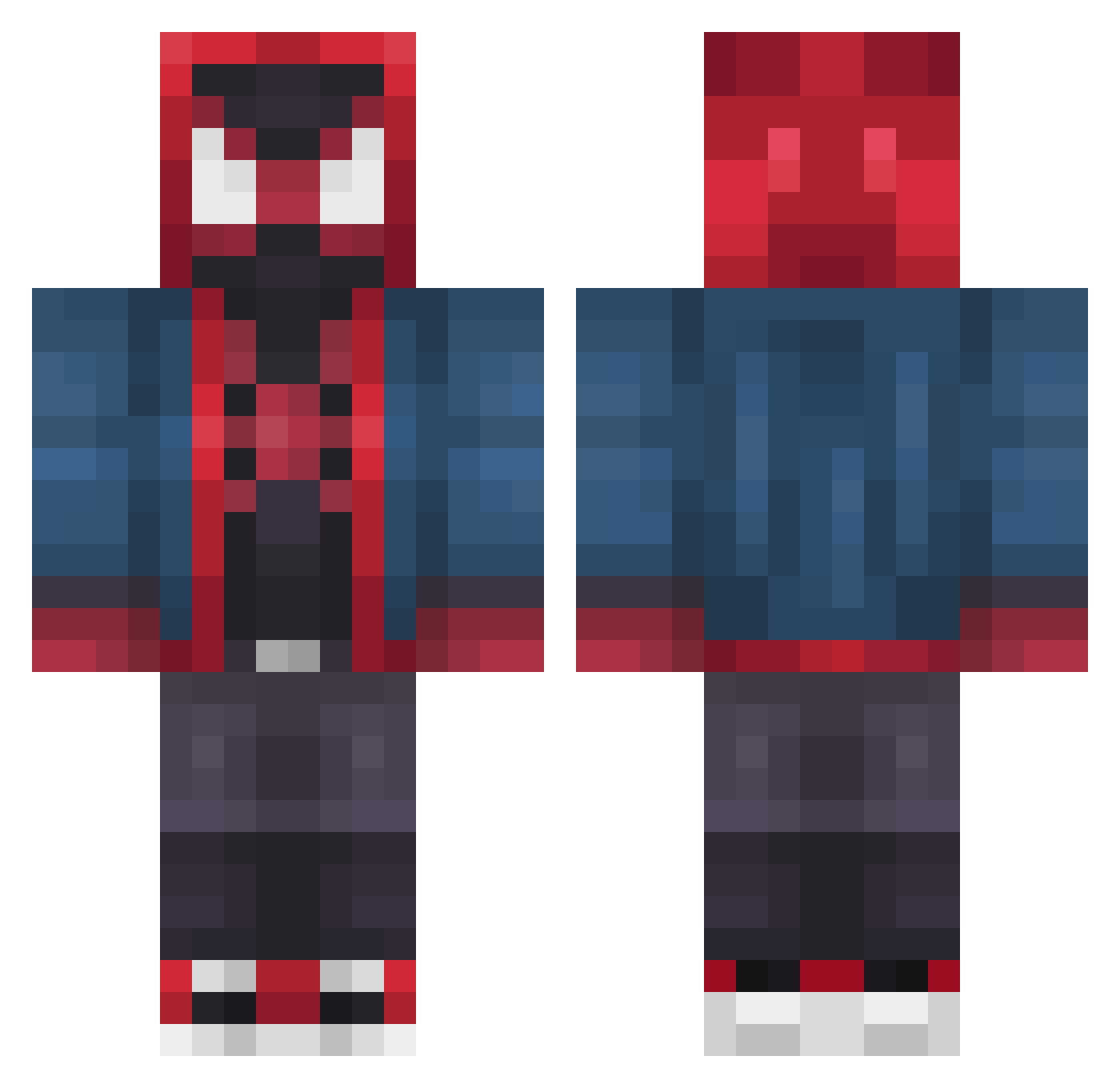 LandonHarrell Minecraft skin, front and back view