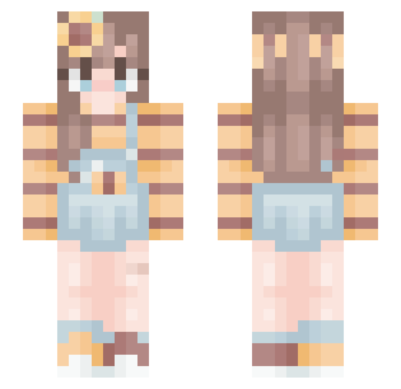 Quinnston__ Minecraft skin, front and back view