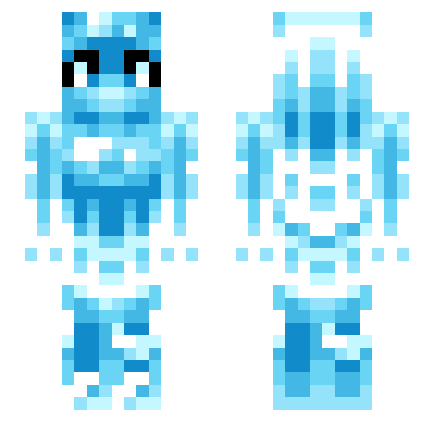 BelovedFlower Minecraft skin, front and back view