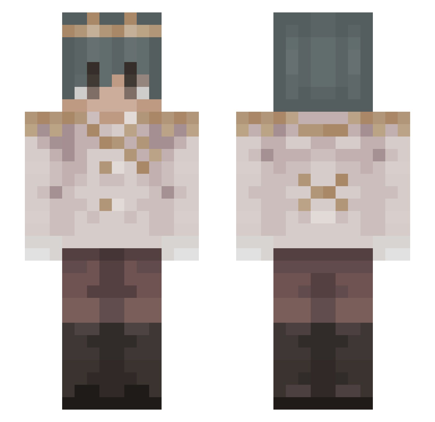 kawaiyousuke Minecraft skin, front and back view
