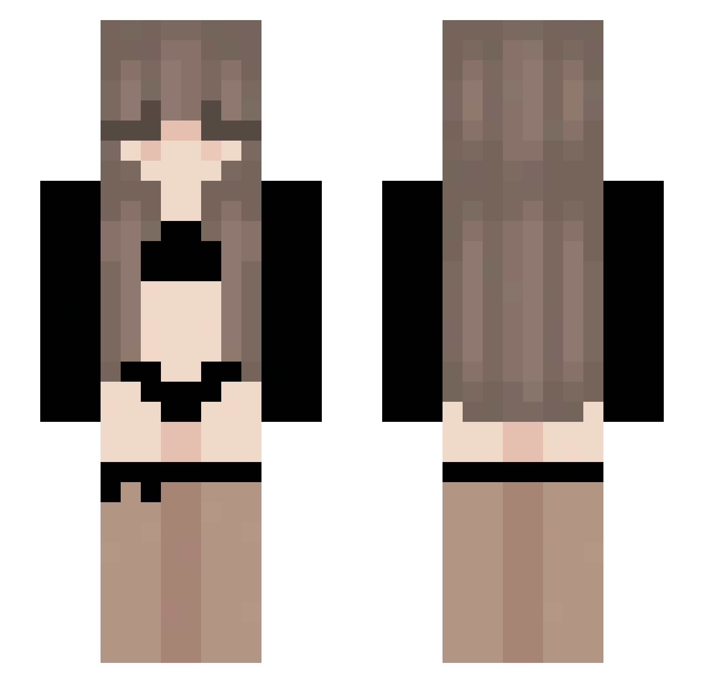 Ifyoucan01 Minecraft skin, front and back view