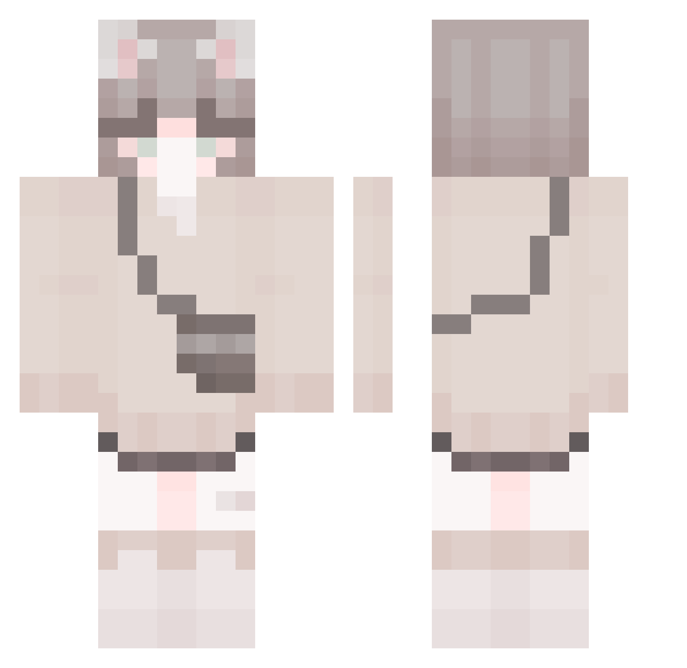 ZOV_Yunirann Minecraft skin, front and back view