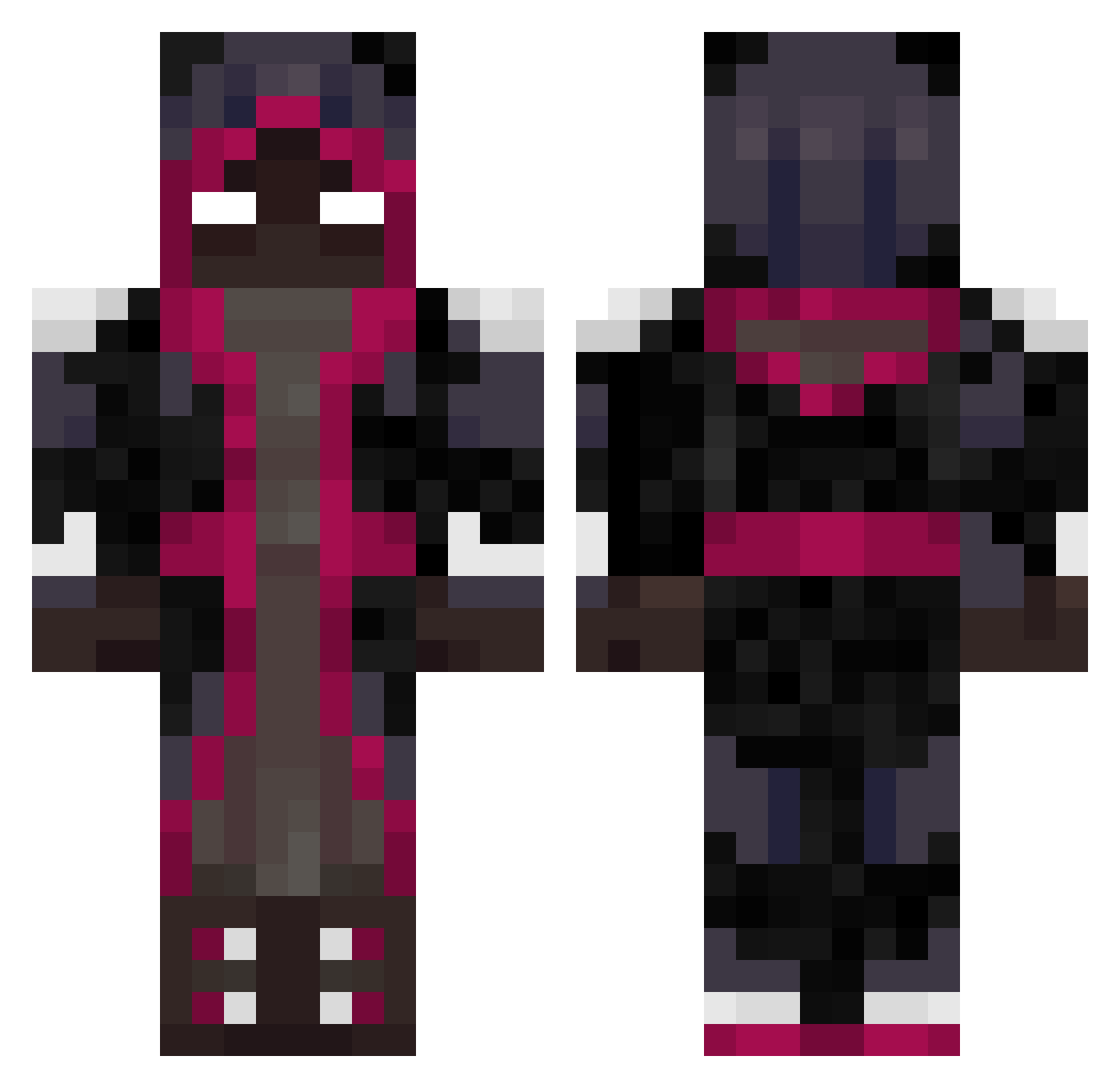 VenomSlayer9 Minecraft skin, front and back view