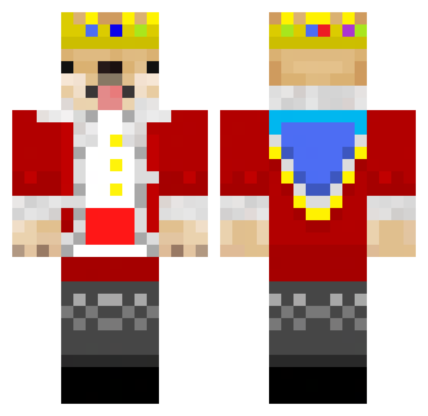 malygamonek Minecraft skin, front and back view