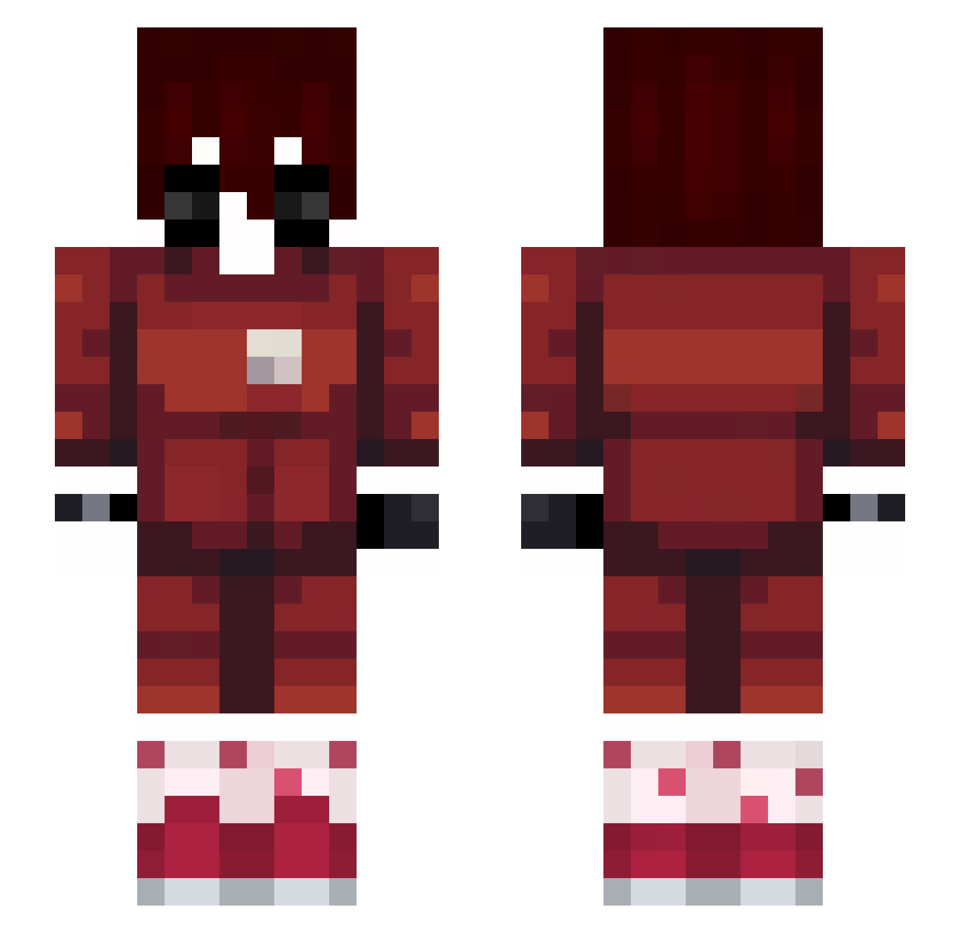 Thaigokkj Minecraft skin, front and back view