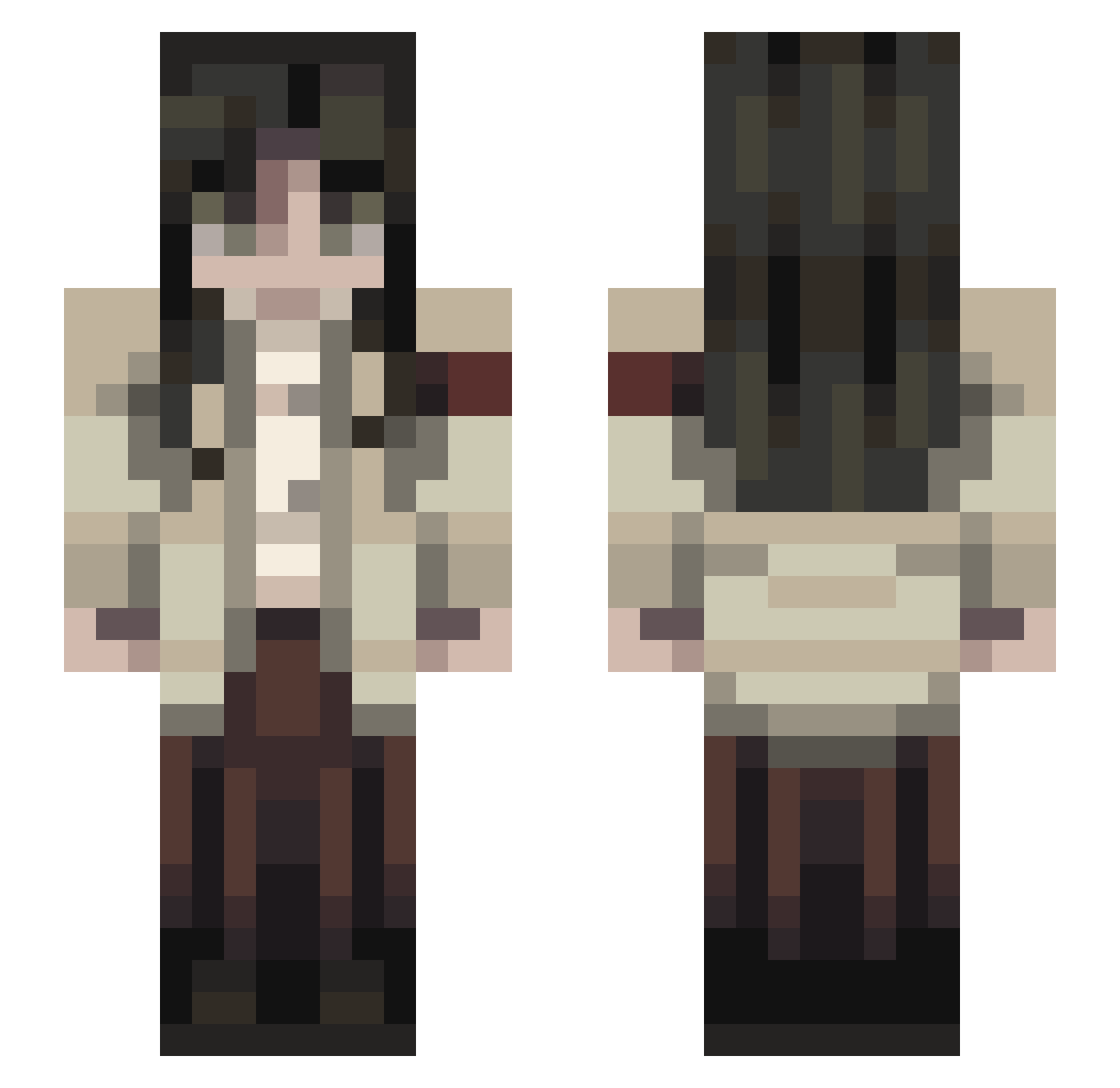 Colostomy_bag Minecraft skin, front and back view
