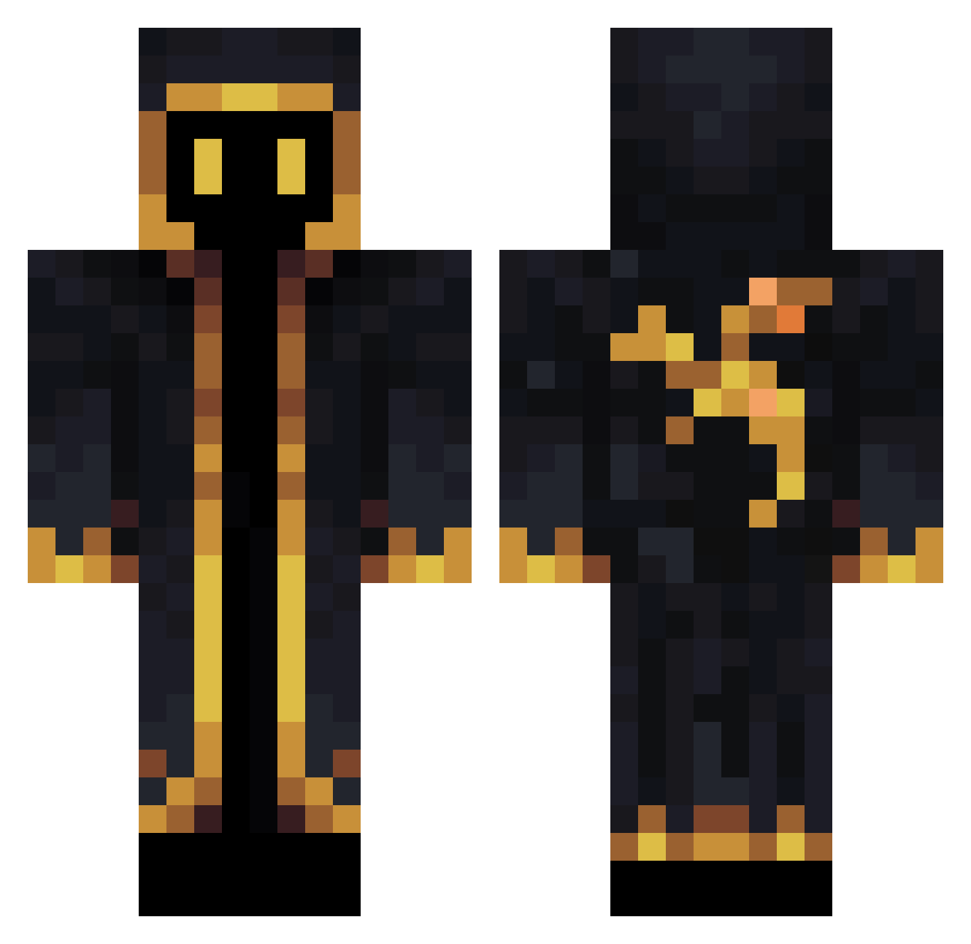 Cuban_PL Minecraft skin, front and back view