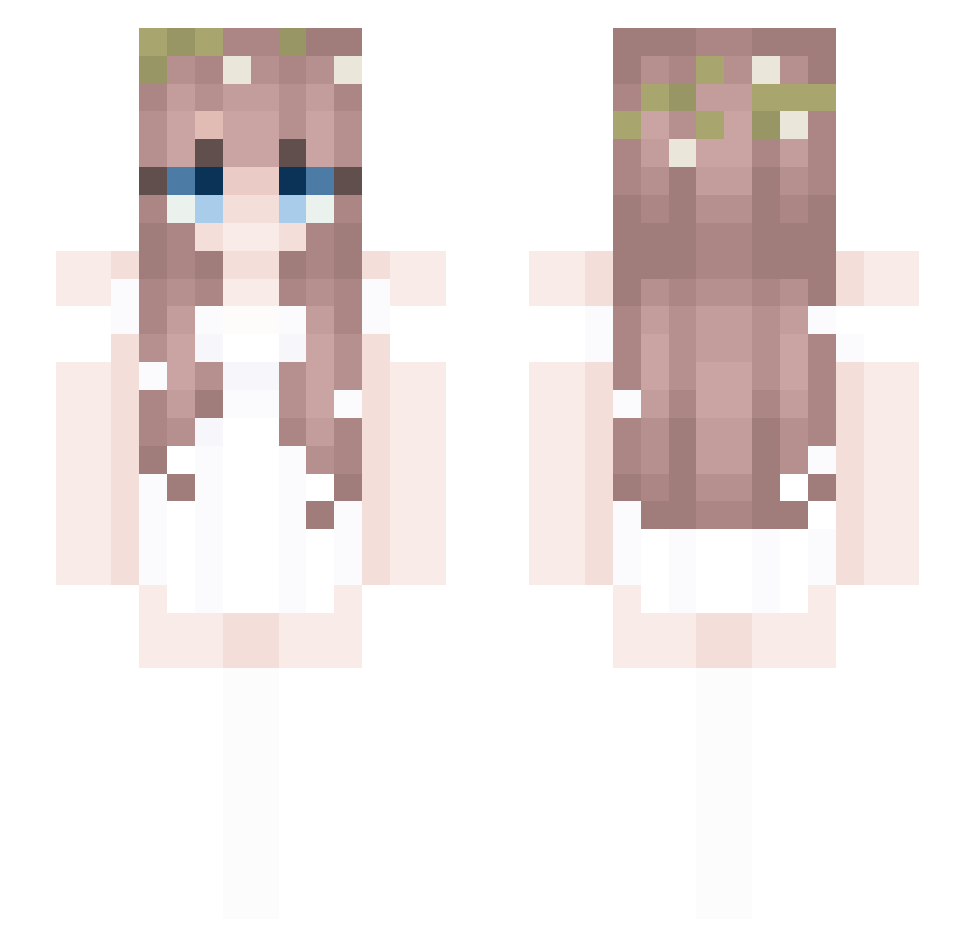 KnxdellDich Minecraft skin, front and back view