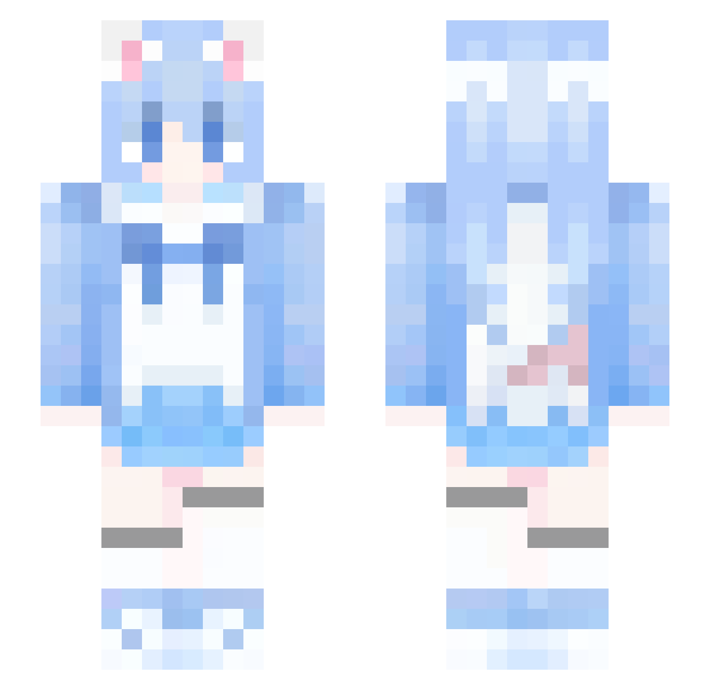 Spitaa Minecraft skin, front and back view