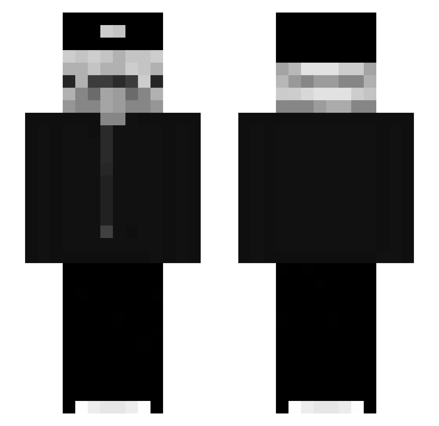 Christ1ano Minecraft skin, front and back view