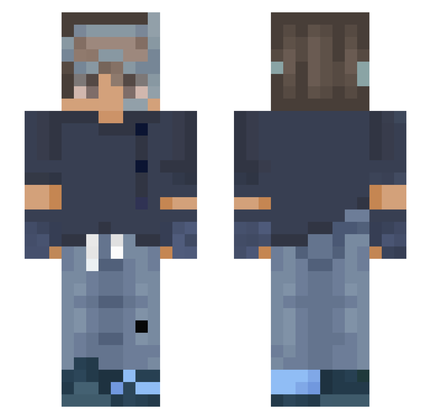 Iamagulper Minecraft skin, front and back view