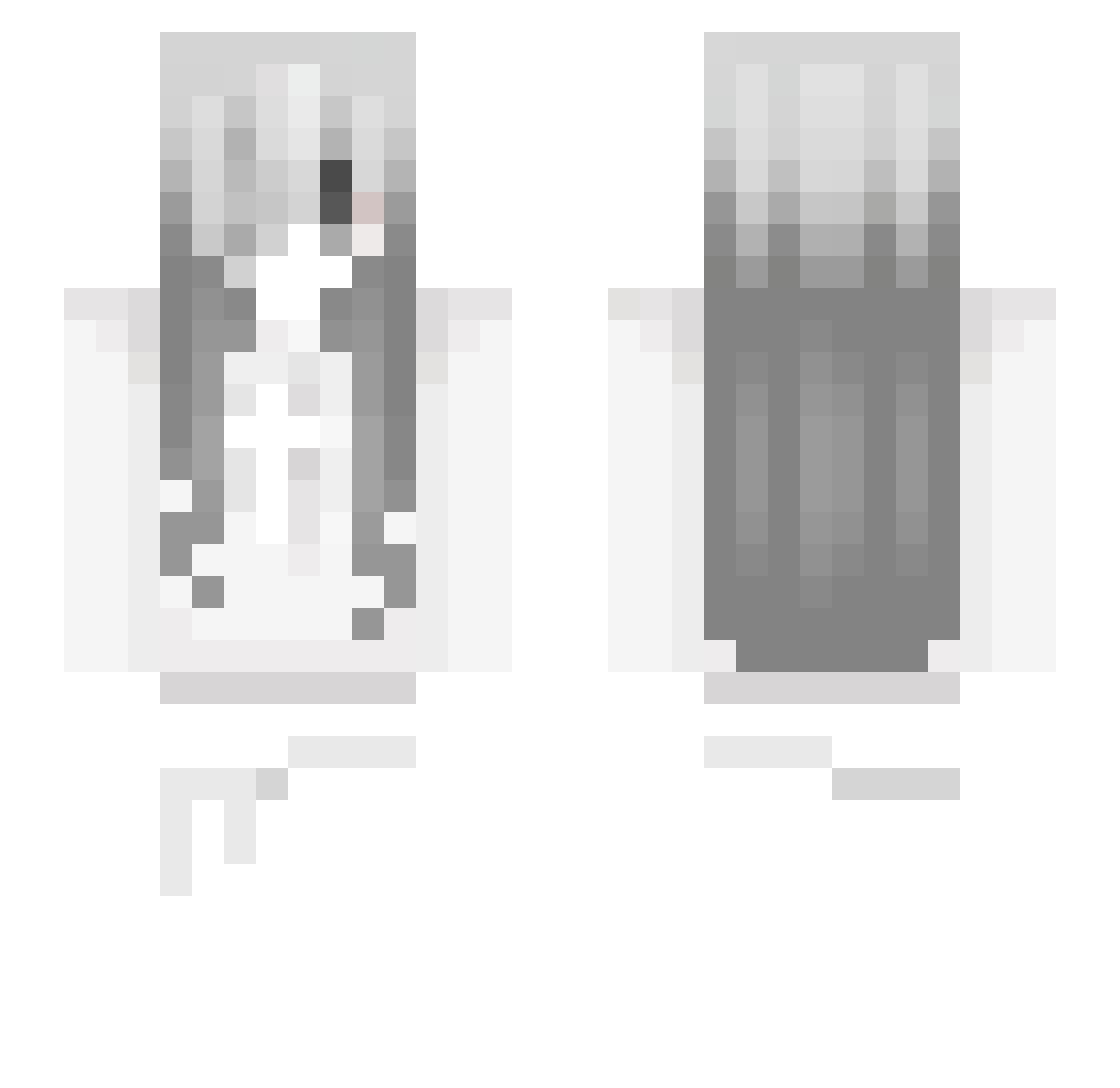 Vxrschoben Minecraft skin, front and back view