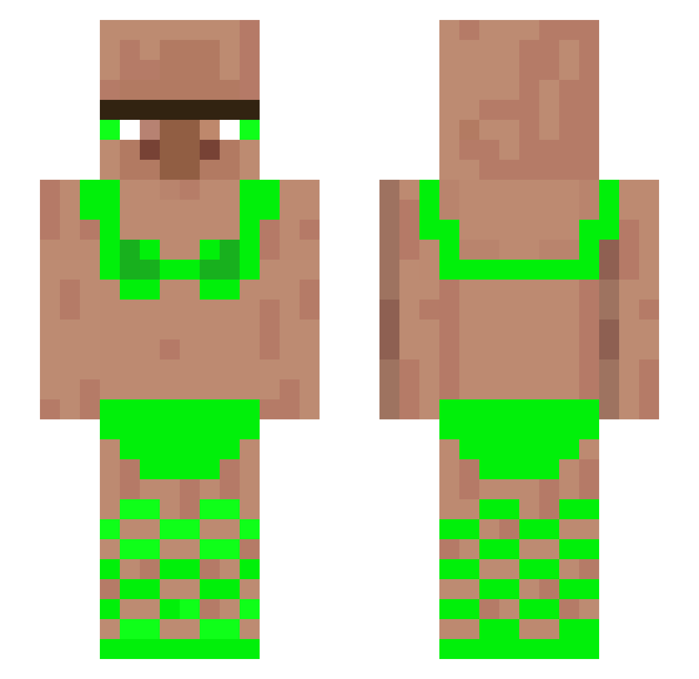 Schubert305 Minecraft skin, front and back view