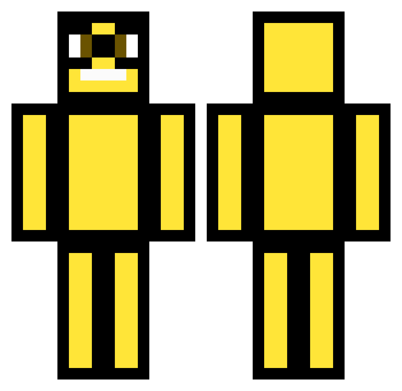 ZeusScores Minecraft skin, front and back view