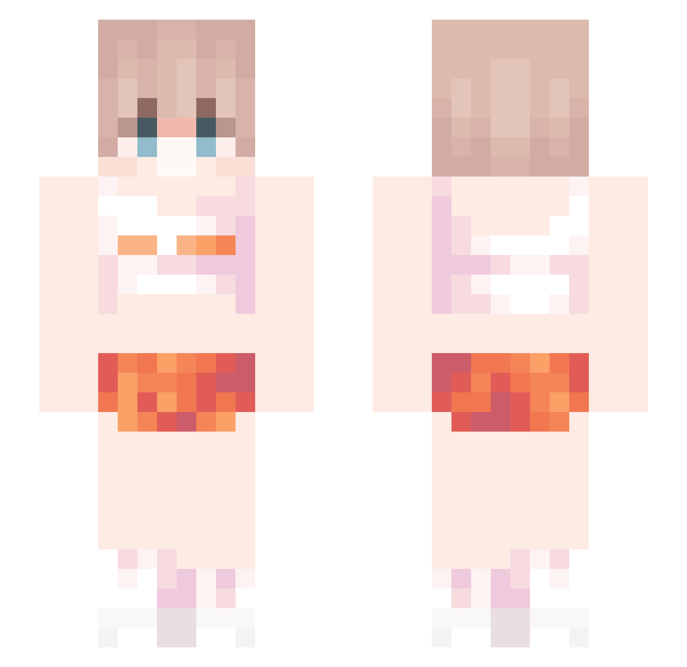 Veloci_Lobster Minecraft skin, front and back view