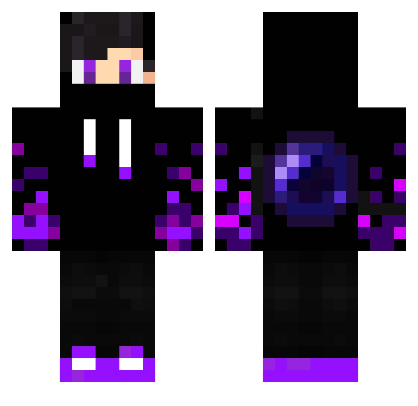 Oskarix04 Minecraft skin, front and back view