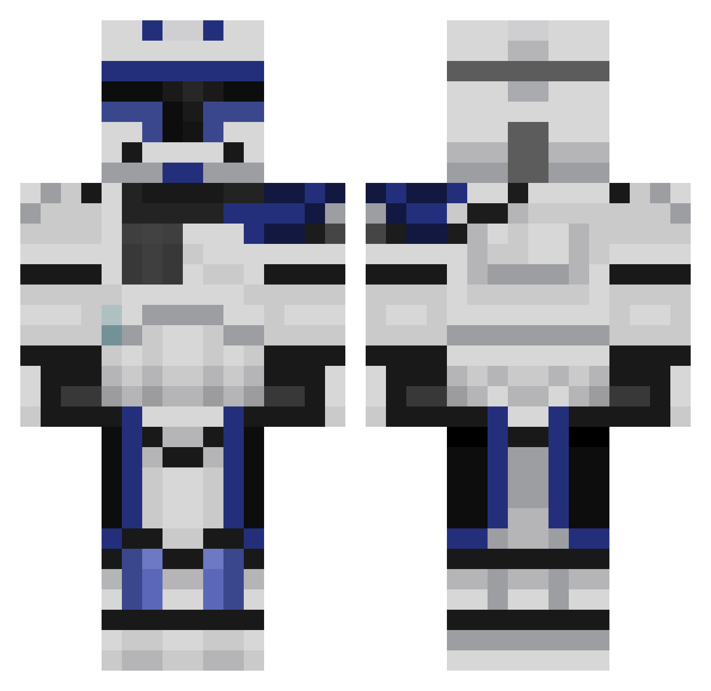 Gill Minecraft skin, front and back view