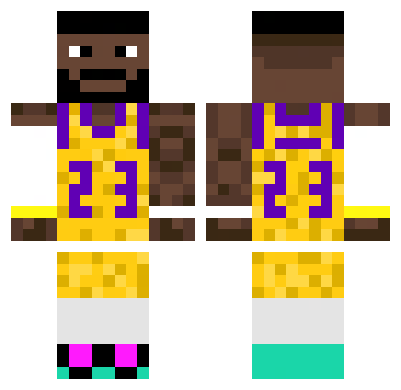 110_kubus_011 Minecraft skin, front and back view