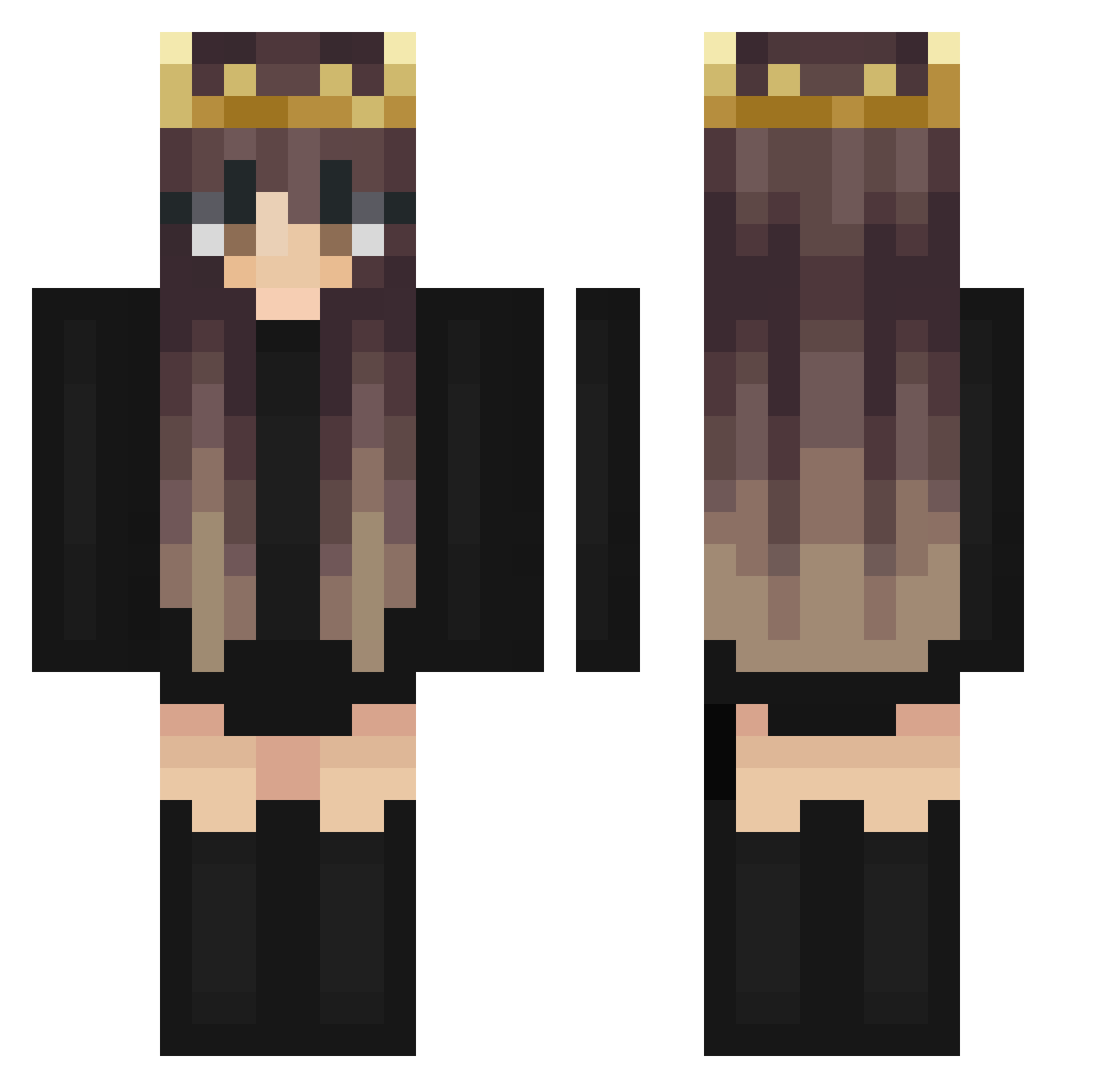 Spooky3151 Minecraft skin, front and back view